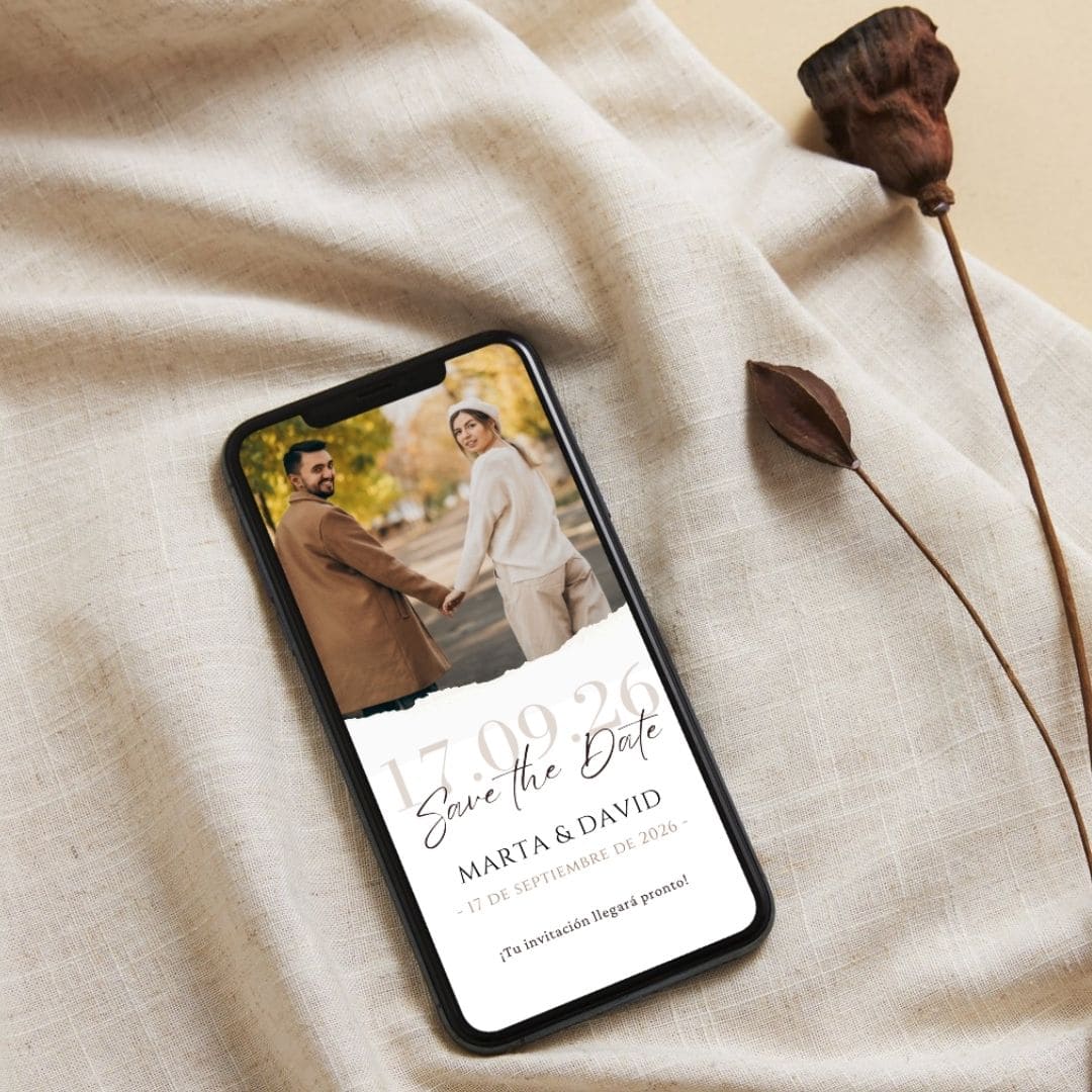 Save the Date digital Sepia